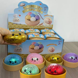 Glitter Dumpling Squishy Toy – Sensory Stress Relief