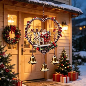 Santa Reindeer Christmas Wind Chime