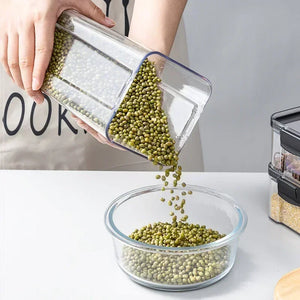 Stackable Plastic Food Storage Containers – Airtight Kitchen Jars