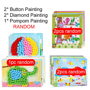 DIY Sticker Craft Kit for Kids Ages 3-6, Creative Educational Art Toy