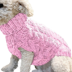 Warm Knitted Dog Sweater for Small Pets – Autumn & Winter