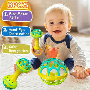 SEO Title: Baby Rattle Toys 0–12 Months – Sensory Educational Toys for Infants
