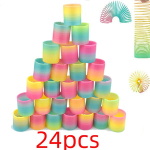 SEO Title: Rainbow Magic Spring Toys 24PCS – Kids Party Favors & Gifts