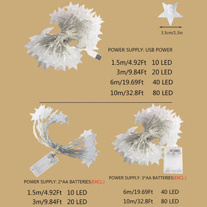 LED Star Fairy Lights for Home & Garden