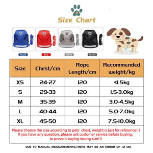 Adjustable Reflective Cat Harness & Leash Set – Escape-Proof Pet Vest