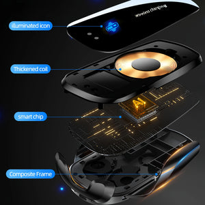 Wireless Car Phone Holder with Charger – 360° Rotating Air Vent Mount