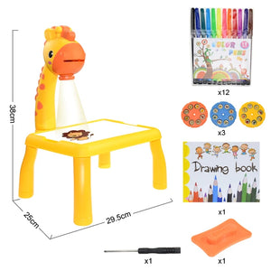 Kids LED Drawing Projector Toy, Educational Painting Board for Girls and Boys