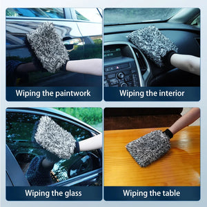 SEAMETAL Microfiber Car Wash Mitt – Chenille Cleaning Glove