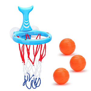 Writing Baby Bath Basketball Hoop Toy Set with 3 Balls