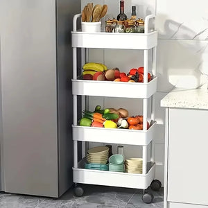 5-Tier Rolling Kitchen Storage Cart with Wheels – Multi-Purpose Organizer