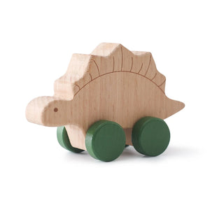 Dinosaur Cartoon Wooden Teether Toy for Babies – Montessori Sensory Car
