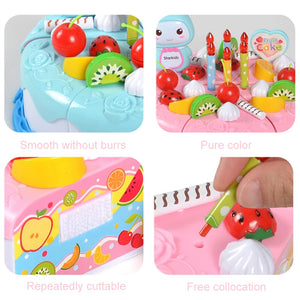 Kids Pretend Play Kitchen Toy Set | Cutting Food Toys for Children