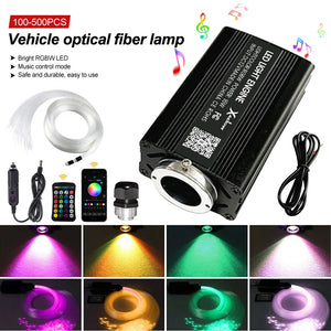12W RGB Car Starry Sky Ceiling Lights – Fiber Optic Music Control