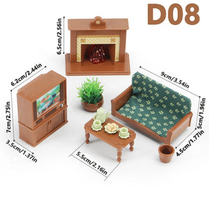 1:12 Miniature Dollhouse Furniture Set – Kitchen & Dining Accessories for Kids
