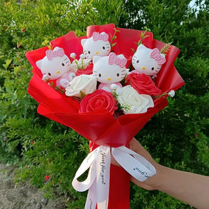 Hello Kitty Plush Bouquet – My Melody, Kuromi & Cinnamoroll Gift