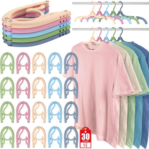 30-Piece Portable Travel Hangers – Foldable Clothes Hanger Set