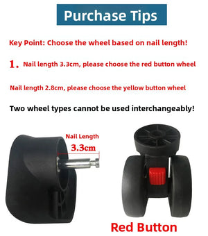 Universal Luggage Replacement Wheels – Detachable Suitcase Wheels