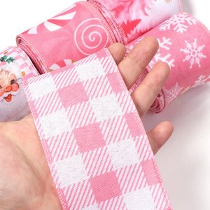 Pink Christmas Ribbon for DIY Crafts & Gifts