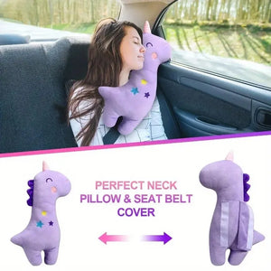 Cute Plush Car Seat Belt Covers – Dinosaur & Unicorn