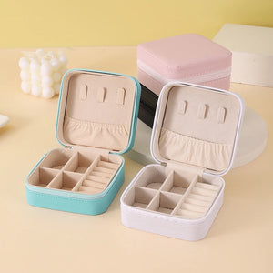 Portable Leather Jewelry Organizer – Travel Storage Case