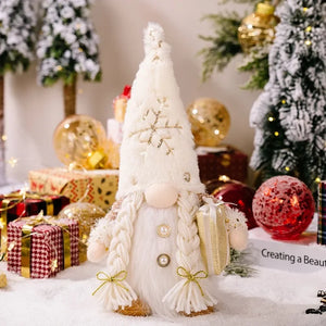 LED Christmas Gnome Plush Doll – Festive Table Decor
