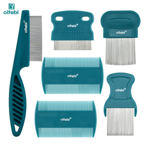 SEO Title: 3–6 Pcs Pet Grooming Comb Set – Stainless Steel Flea & Tear Stain Remover for Dogs & Cats