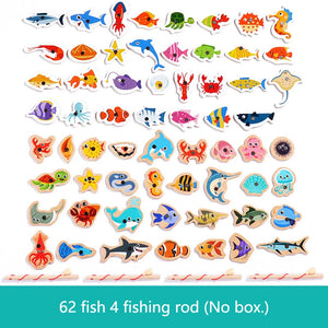 Wooden Magnetic Fishing Toy for Kids – Educational Fish Matching Game