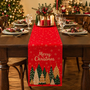 Christmas Tree Table Runner for Holiday Décor