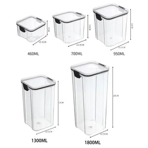 Stackable Plastic Food Storage Containers – Airtight Kitchen Jars
