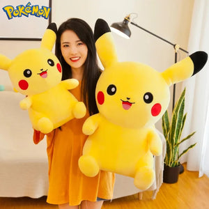 Big Pokémon Pikachu Plush Toy – 25–70cm Soft Stuffed Cushion