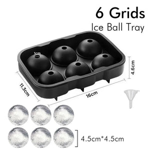 Silicone Ice Cube Tray with Lid – 4, 6 & 8 Grid Ice Maker