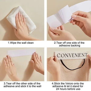 Wall-Mounted Mesh Plastic Bag Dispenser – Kitchen Storage Organizer