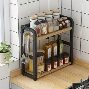 2-Tier Metal Countertop Shelf – Space-Saving Kitchen Organizer