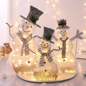 Lighted LED Christmas Snowman Decoration for Home & Garden