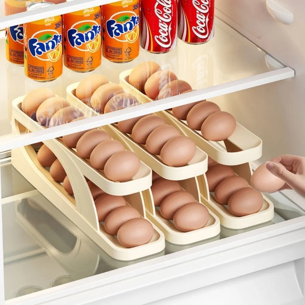 2-Tier Automatic Egg Dispenser – Countertop Kitchen Organizer