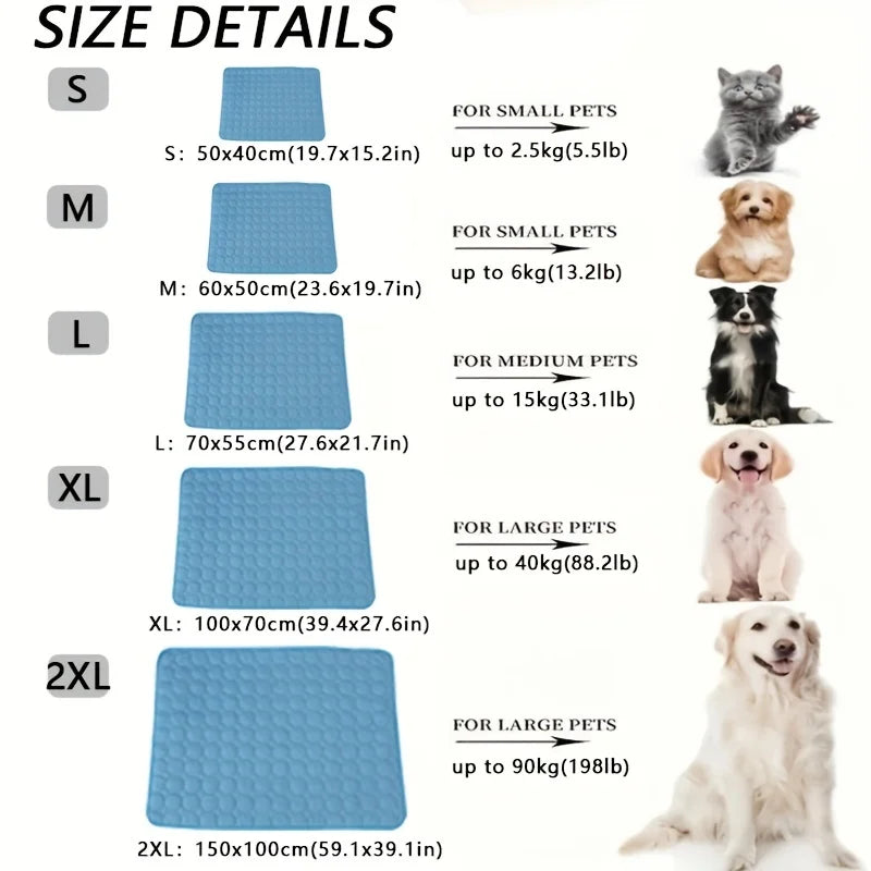 Dog Cooling Mat for Summer – Comfortable Pet Bed for Dogs & Cats