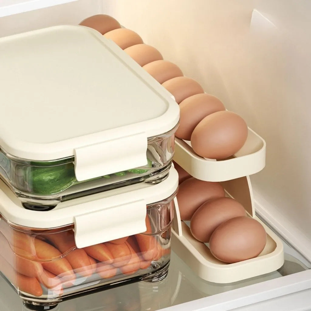 2-Tier Automatic Egg Dispenser – Countertop Kitchen Organizer