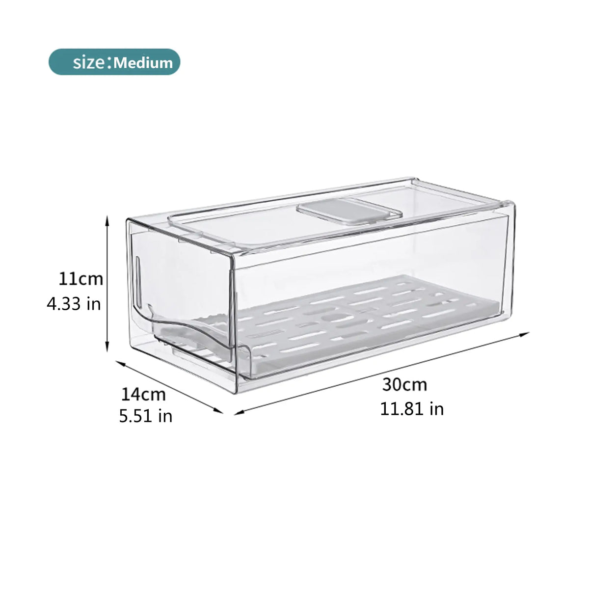 Stackable Fridge Organizer Bins – Reusable Food Storage Containers