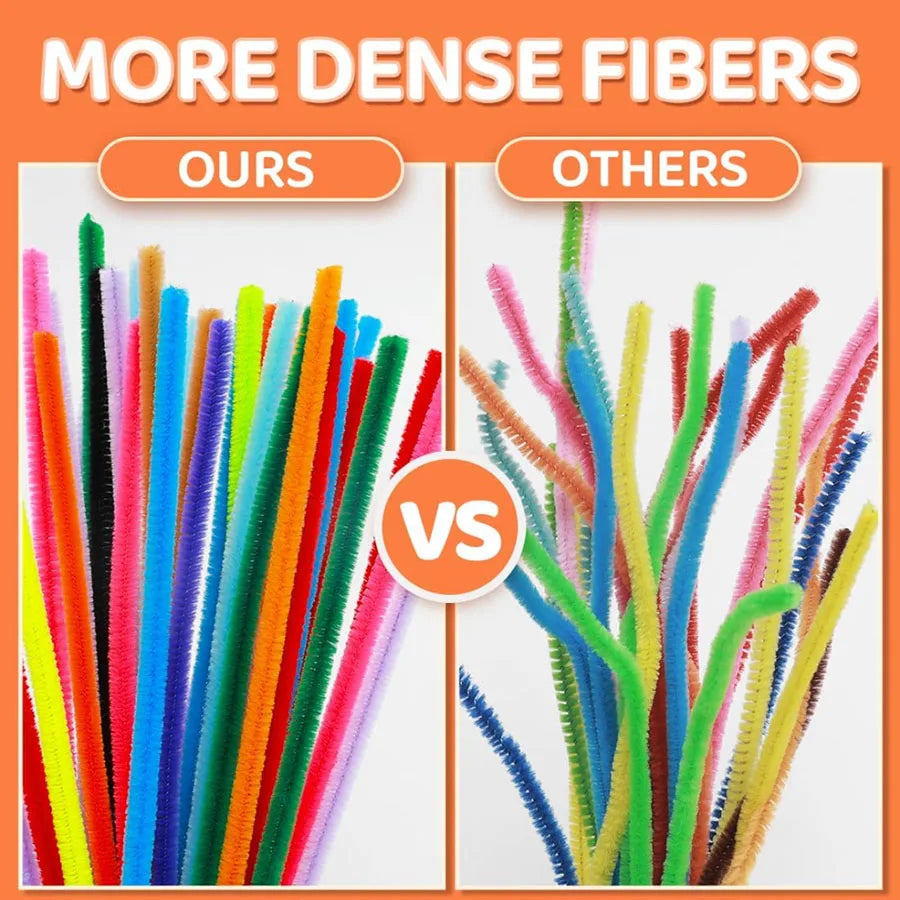 Colorful Chenille Pipe Cleaners – DIY Craft Wires for Kids & Handmade Art