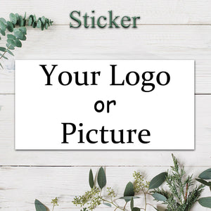 100-1000pcs Custom Rectangle Stickers, Personalized Logo Labels for Wedding, Birthday & Baptism
