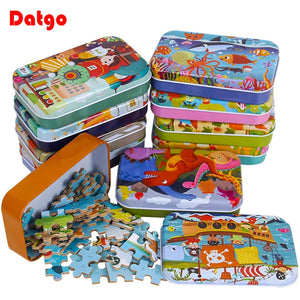 SEO Title: 60-Piece Wooden Puzzle Toys for Kids – Educational Animal & Vehicle Jigsaw