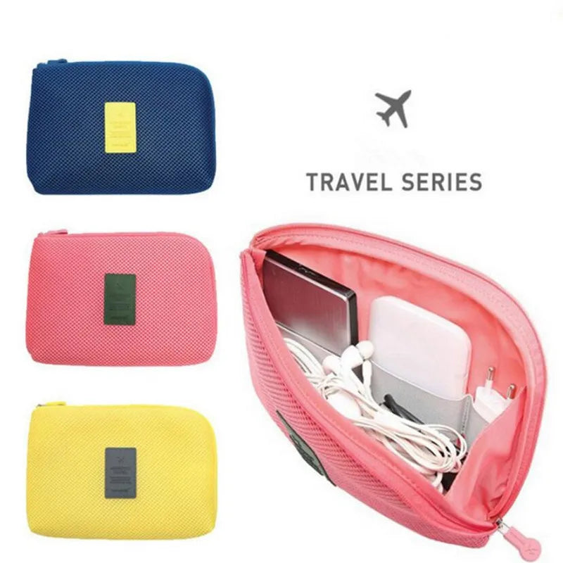 Travel Cable Organizer Bag – Portable Electronic Gadget Case