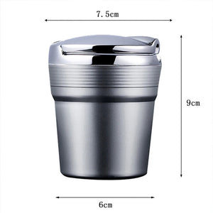 Universal Car Ashtray with LED Light – Covered Interior Accessory