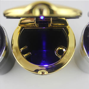 Universal Car Ashtray with LED Light – Covered Interior Accessory