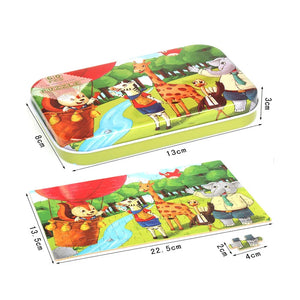 SEO Title: 60-Piece Wooden Puzzle Toys for Kids – Educational Animal & Vehicle Jigsaw