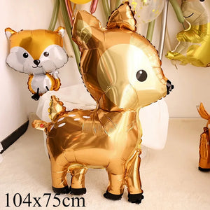 Jungle Safari Deer Foil Balloon – Animal Birthday Party Decorations