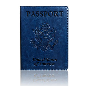 RFID Blocking Passport Holder – Leather Travel Wallet