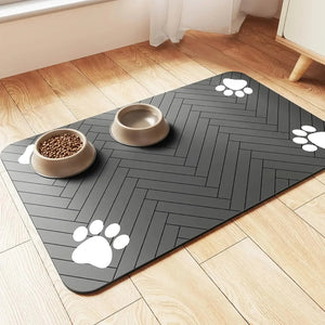 Absorbent Pet Feeding Mat for Dogs & Cats, Waterproof Bowl Placemat
