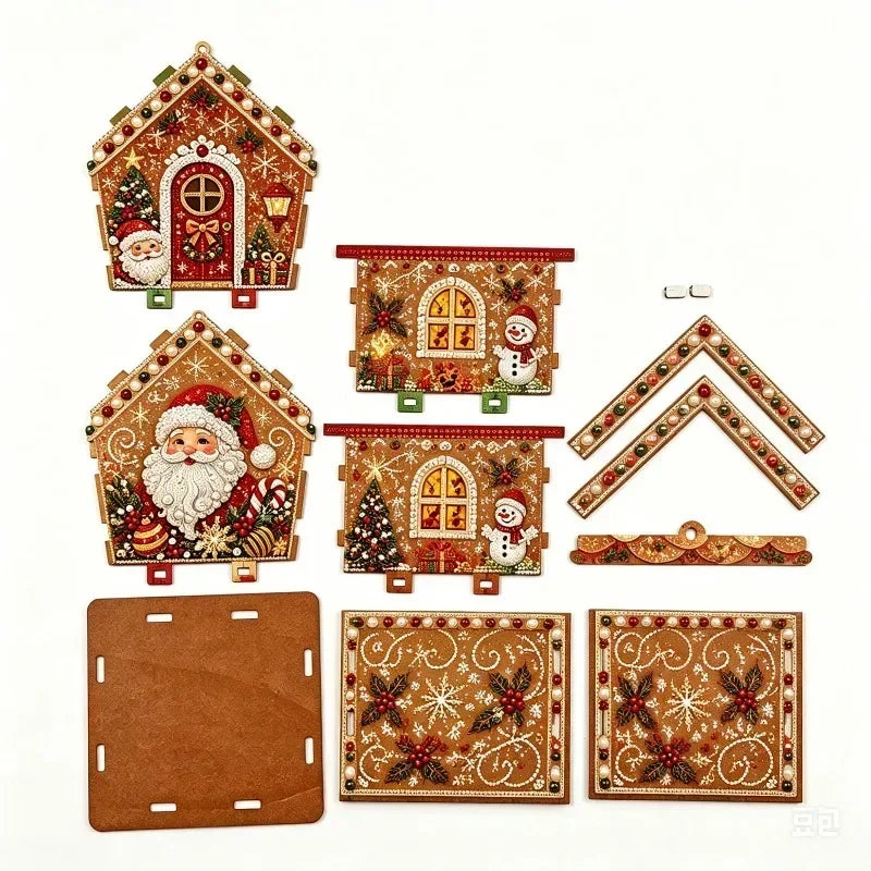 DIY Christmas 3D House Diamond Painting Ornaments