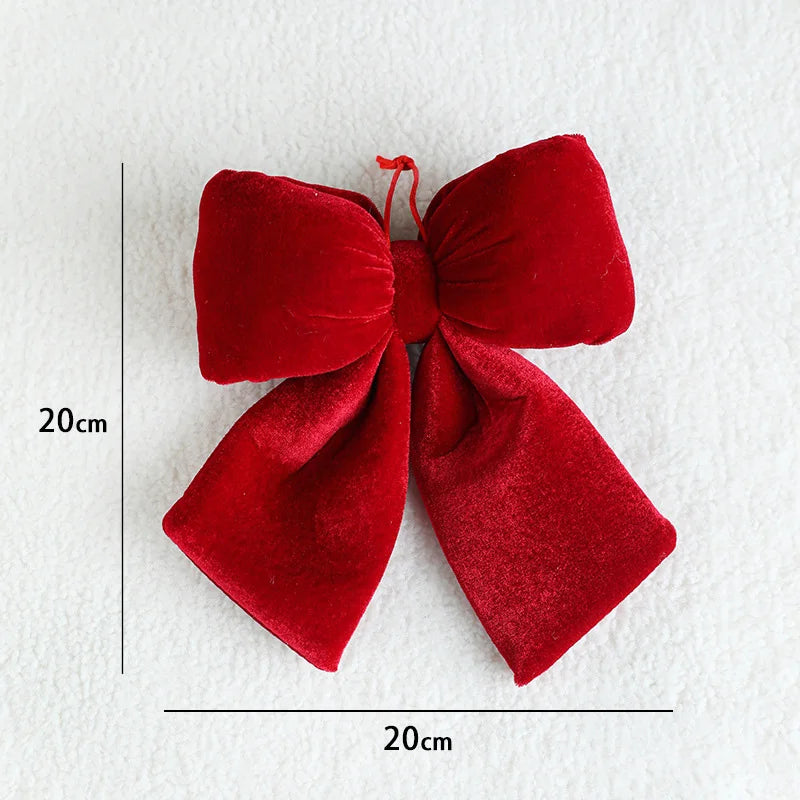 Red Velvet Christmas Bows – DIY Tree Hanging Ornaments